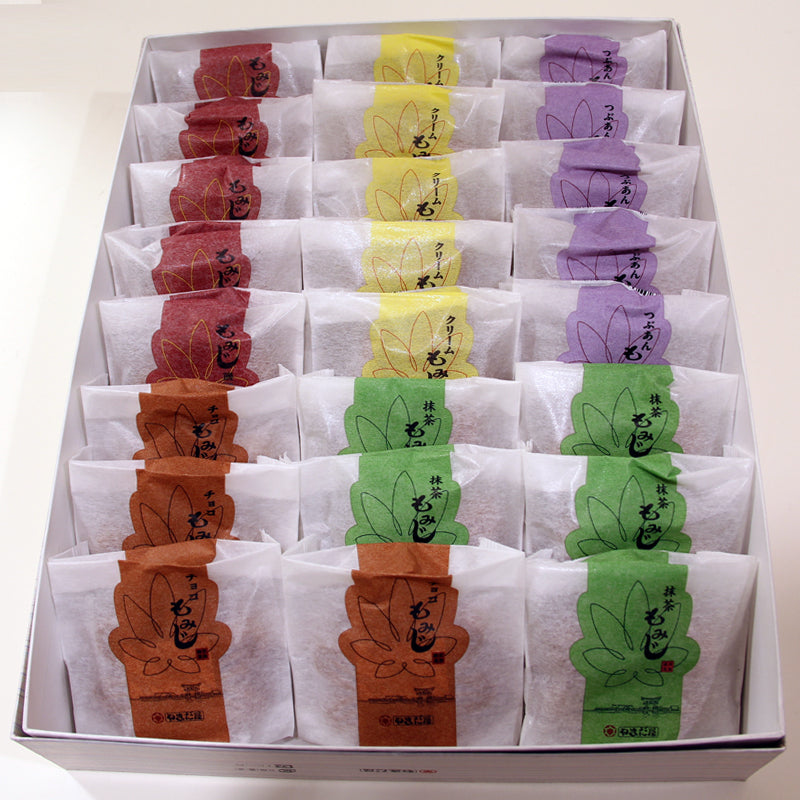 もみじファミリー20入 五種(こし・粒・クリーム・チョコ・抹茶)