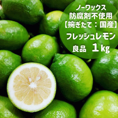 鮮度が違う 良品 国産レモン (ハウス栽培) 1kg (約8玉〜10玉) 産地 大崎上島 文田農園　※沖縄・北海道は別途800円送料